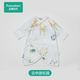 全棉时代 婴儿连体服新生儿衣服针织蝴蝶纯棉连体衣服初生宝宝睡衣秋冬四季 纱布云中游乐园 66cm