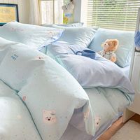 熙乐 小清新100%纯棉印花全棉四件套 200*230cm