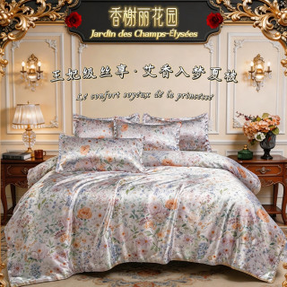 30天试睡-香榭丽花园系列艾香天丝绒水光锻凉感夏被-VV
