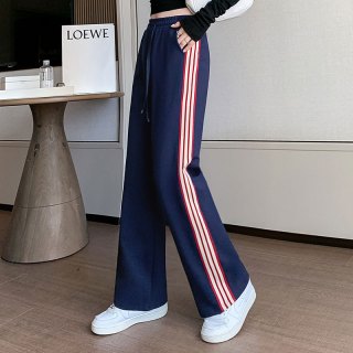 2026年春秋季休闲裤新款运动裤女士显瘦直筒长裤子百搭阔腿卫裤潮