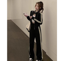 L3010小个子定制时尚运动套装女春秋款减龄外套窄版裤两件套长袖