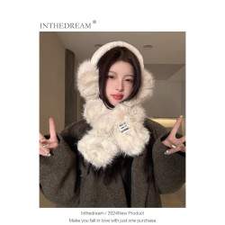 INTHEDREAM 毛绒耳罩女冬季可爱白色保暖