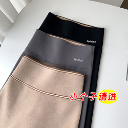小个子八分鲨鱼裤女秋冬加绒加厚外穿打底裤大码高腰显瘦保暖健身
