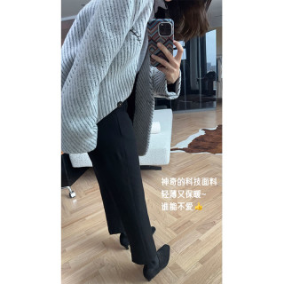 美洋 MEIYANG小太阳休闲西裤 磨毛烟管直筒休闲裤