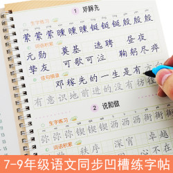 7-9年级语文同步生字凹槽练字帖人教版初中学生硬笔楷书钢笔字帖8