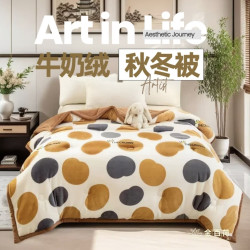 爆款双面绒牛奶绒冬季被子床上用品加厚保暖款被子被芯