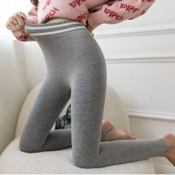 余栎新款显瘦加厚裤高腰外穿女款裤灰色裤加绒保暖提臀裤紧身裤子