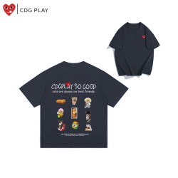 CDG PLAY 潮流萌猫印花爱心T恤男女夏季新款宽松百搭短袖时尚欧若风男装