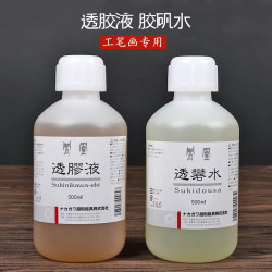希古斋 胶矾水/透胶液工笔画专用国画调胶颜料熟宣纸固色补漏明矾