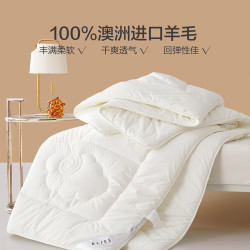 百丽丝 水星集团出品百丽丝家纺旭熙羊毛卷毛春秋被回弹保暖单人学生宿舍