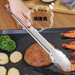 VF 2件套不锈钢夹子烤肉铁板户外野炊烧烤必备！