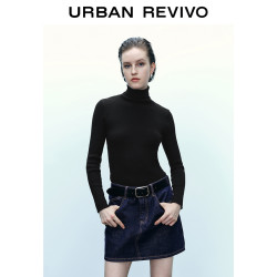 UR UR冬季女装时尚休闲百搭高领紧身针织衫UWB930001