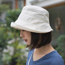 晴子Studio~韩版百搭卷边两用显瘦渔夫帽帽子遮阳遮脸夏季户外ins