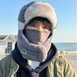 雷锋帽冬季保暖男士冬天防寒加厚帽子东北滑雪户外骑车防风保暖帽