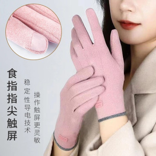 秋冬男女同款冬季加厚保暖加绒手套防寒防风骑行手套防滑可触屏