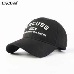 CACUSS 帽子男韩版时尚百搭棒球帽防晒软顶字母刺绣鸭舌帽