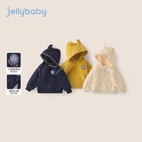 JELLYBABY 立体耳朵卡通印花 杏色 90cm 儿童连帽卫衣
