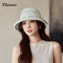 TLOVE 4482户外出游防晒帽日本和纸渔夫帽夏季新款时尚折叠卷边太阳帽女