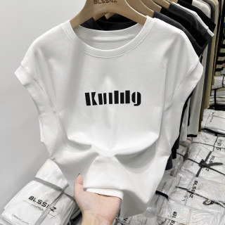 时尚半袖女白色正肩t恤女短袖女款夏季潮牌欧货个性小飞袖上衣女