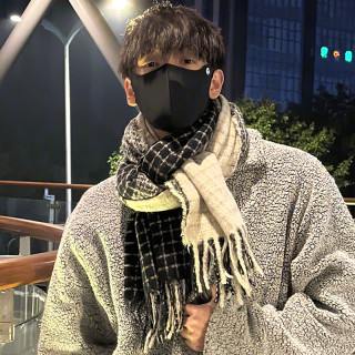Jodhat格子围巾男潮冬季加厚保暖韩系披肩女高级感百搭围脖送男友