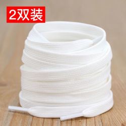 小白鞋黑色绳适配贝壳头运动鞋篮球鞋板鞋帆布鞋扁平黑白男女黑色