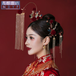 新娘头饰婚纱发饰敬酒服头饰组合套装