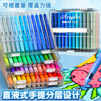 语季 新一代直液式马克笔软头小学生女孩美术专用画笔儿童水彩笔幼儿园