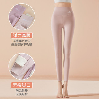 冬季高腰德绒打底裤舒适亲肤羊羔绒加绒打底裤外穿保暖裤Q