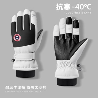 滑雪手套女冬季加绒加厚保暖男士骑行电动车防风防寒可触屏棉手套