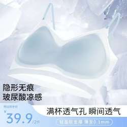 新款无痕超薄舒适透气果冻胶软支撑女士内衣028