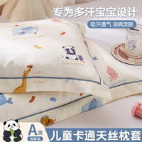 A类莱赛尔天丝儿童枕头套30x50cm装轻奢高级感枕芯内胆隔离层夏季