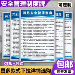 消防工厂车间仓库安全生产制度牌公司操作规程规章牌上墙标语定制