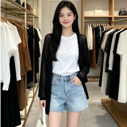 莱赛尔长袖防晒服女薄透款夏季韩版显瘦宽松时尚百搭气质开衫