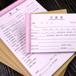 睿光 欠款单借款本子借条收据印刷二联借钱借支单民间借据单欠条本zsjh