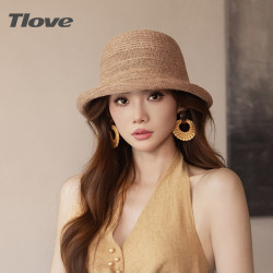 TLOVE 4707春夏时尚优雅百搭遮阳帽女士春夏季薄款轻盈透气亚麻渔夫帽