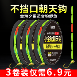 传统钓七星漂小金砣朝天钩线组套装鱼线主线野钓草洞成品不挡口