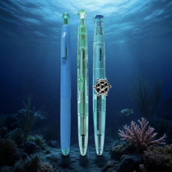 003-深海舱旋转出芯巨齿鲨双珠速干创意中性笔0.5学习刷题必备
