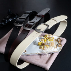 S329款 韩版经典简约复古银扣牛皮腰带时尚皮革高档潮流百搭成人