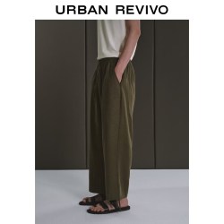 UR UR Urban都市系列 男系带九分阔腿裤 UMU660014 橄榄绿 30