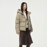 坦博尔 TBF530360D 连帽短款羽绒服 松木棕 XL