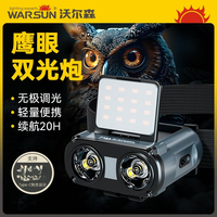 WARSUN 猫头鹰pro感应头灯超亮钓鱼专用超长续航野钓帽夹灯多功能
