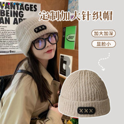 大头针织线帽 松软舒适显脸小毛线帽时尚百搭保暖情侣ins加厚冬天