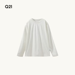 Q21 排汗速干透气T恤男女童长短袖春季新款纯色打底上衣 轻羽白长袖 140