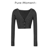 Pure:Moment: 商场同款2023秋装新款黑色针织衫女4E8131851Q