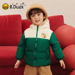B.Duck 童装 女童羽绒服冬装亮灯新款保暖羽绒外套厚过年服