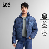 Lee LUT013137 立领仿牛仔纹理 深蓝色 M 羽绒服