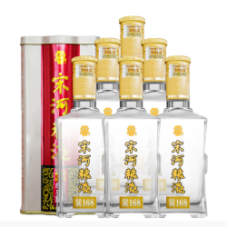 宋河粮液 经典168铁盒浓香型白酒纯粮酒 50度 6瓶 整箱装经典