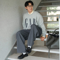 Gap 2026秋新品 【logo印花】抓绒圆领宽松卫衣 1SS623909