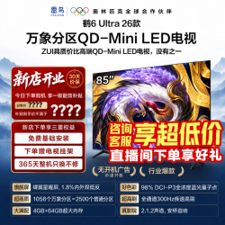雷鸟 电视 85鹤6 UltraQD-MiniLED万象分区 蝶翼星曜屏