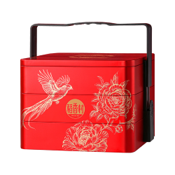 稻香村 东方雅韵三层铁盒月饼礼盒 1060g